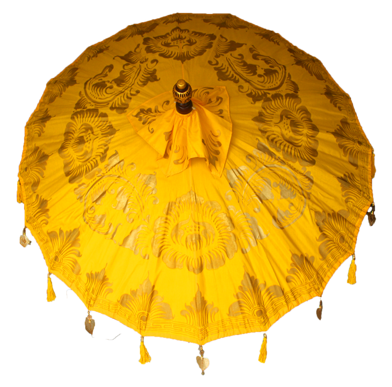 Umbrella Balinese Fabric Yellow & Gold