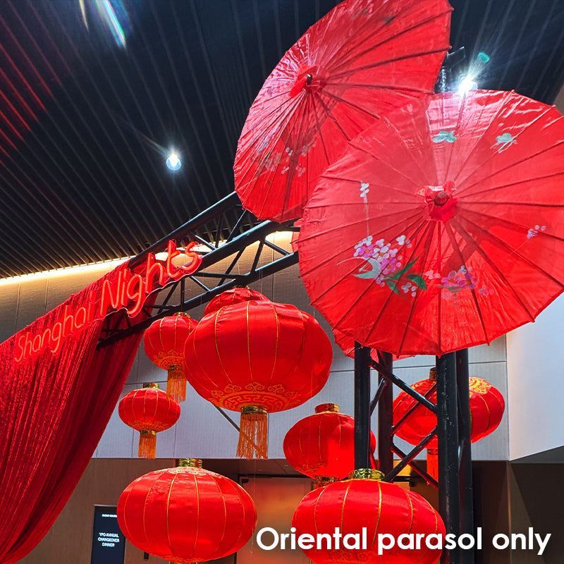 Parasol Oriental Pattern Fabric Red