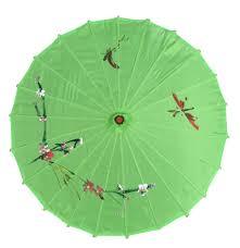 Parasol Oriental Pattern Fabric Green
