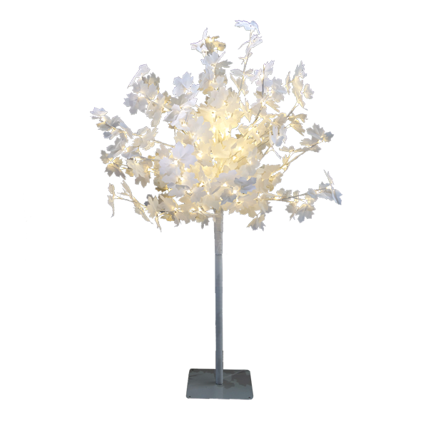 Tree Maple Leaf Light up LED White