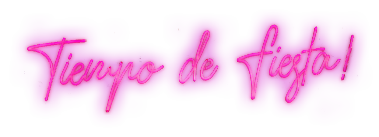 Neon Sign 'Tiempo de Fiesta!' (Party Time!) Pink LED