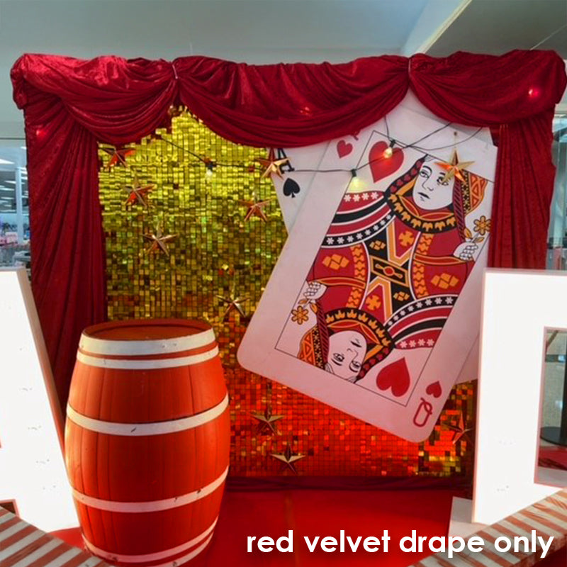 Drape Velvet Red