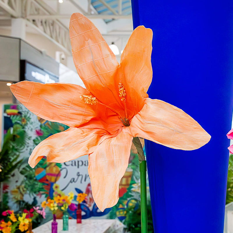 Flower Orange Paper Free Standing