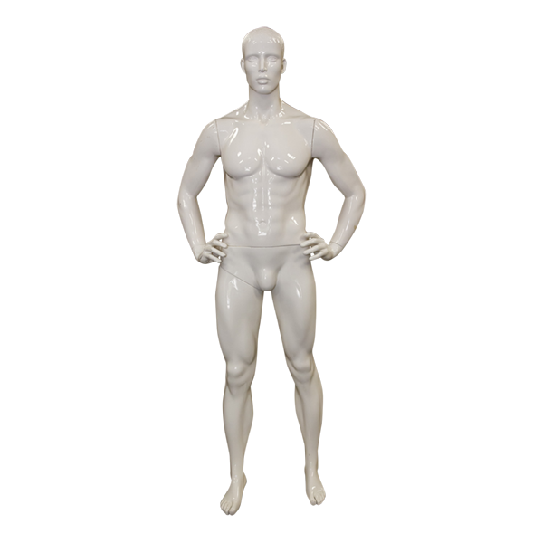 Mannequin Male Arms bent Fibreglass Gloss White