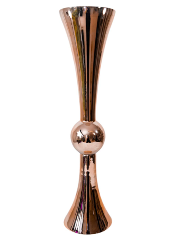 Glass Vase Trumpet Rose Gold