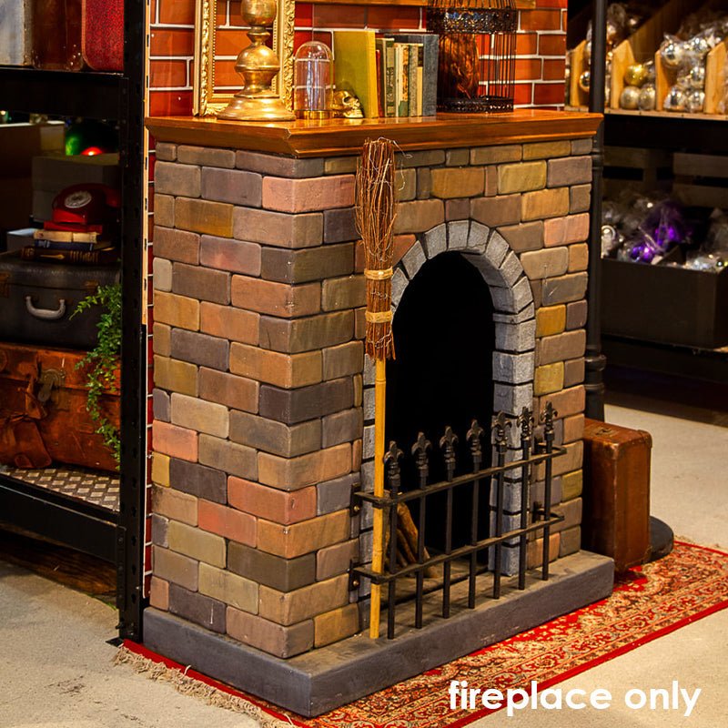 Fireplace Faux Brick Brown Grey