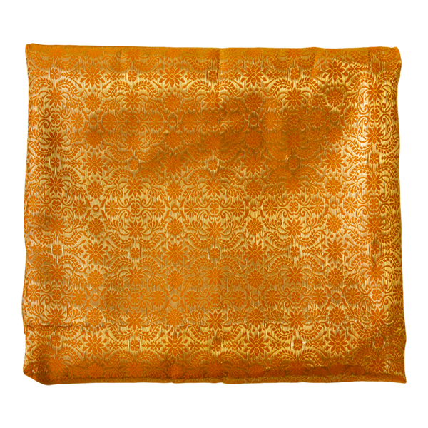 Linen Tablecloth Orange & Gold Detailing 1.1m x 56cm
