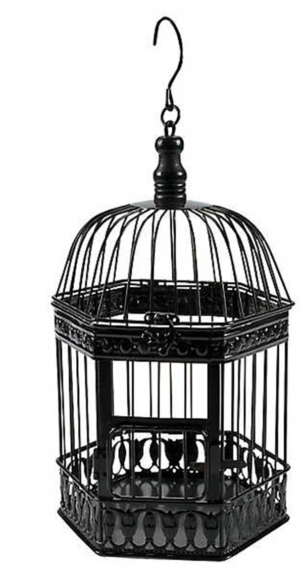 Birdcage Metal Black Large