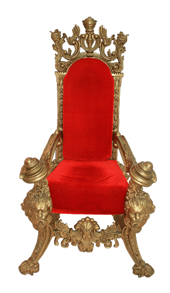 Red and gold new arrivals throne