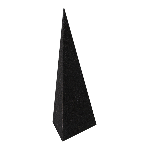 Perspex Pyramid Glitter Black
