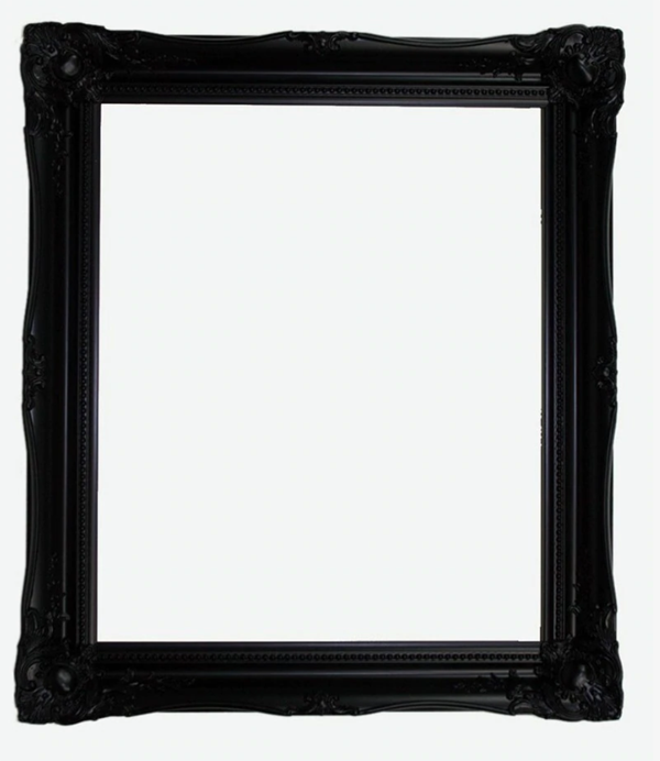 Frame Plastic Ornate Black