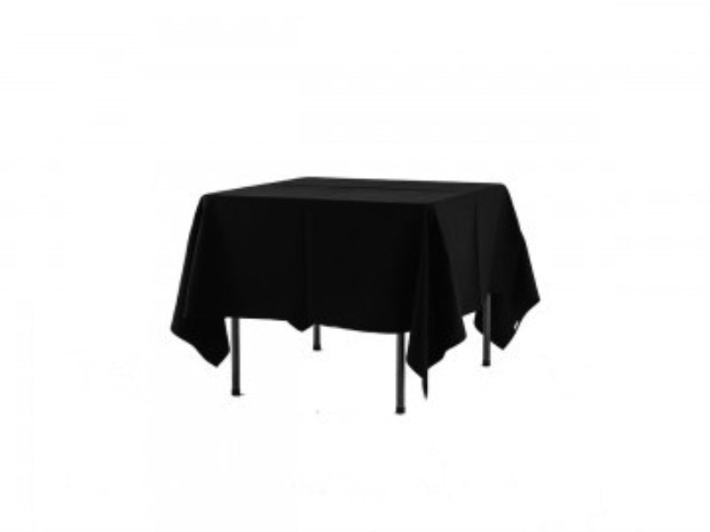 LinenTablecloth Square Polyester Black