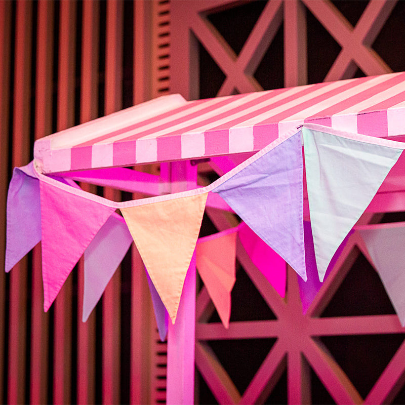 Bunting Triangle Cotton Pastel Rainbow