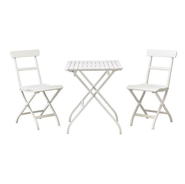 Table and Chair Set Outdoor White