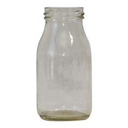 Glass Milk Bottle Small