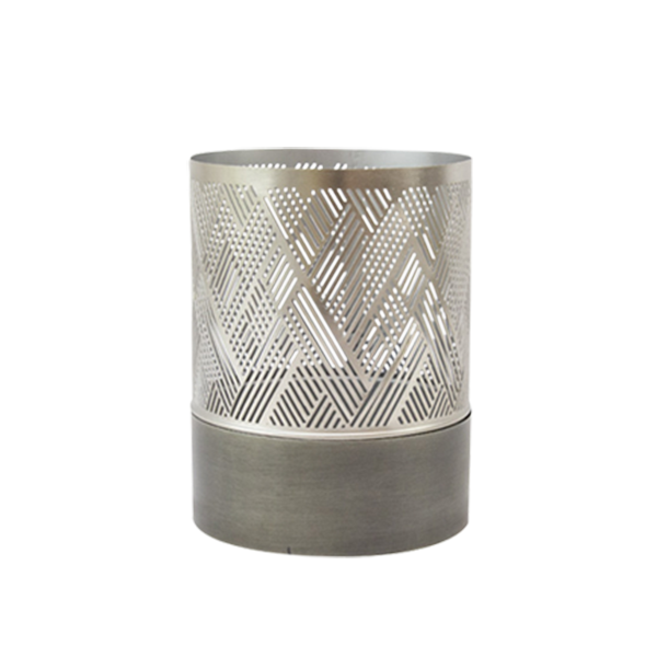 Candle Holder Hurricane Silver