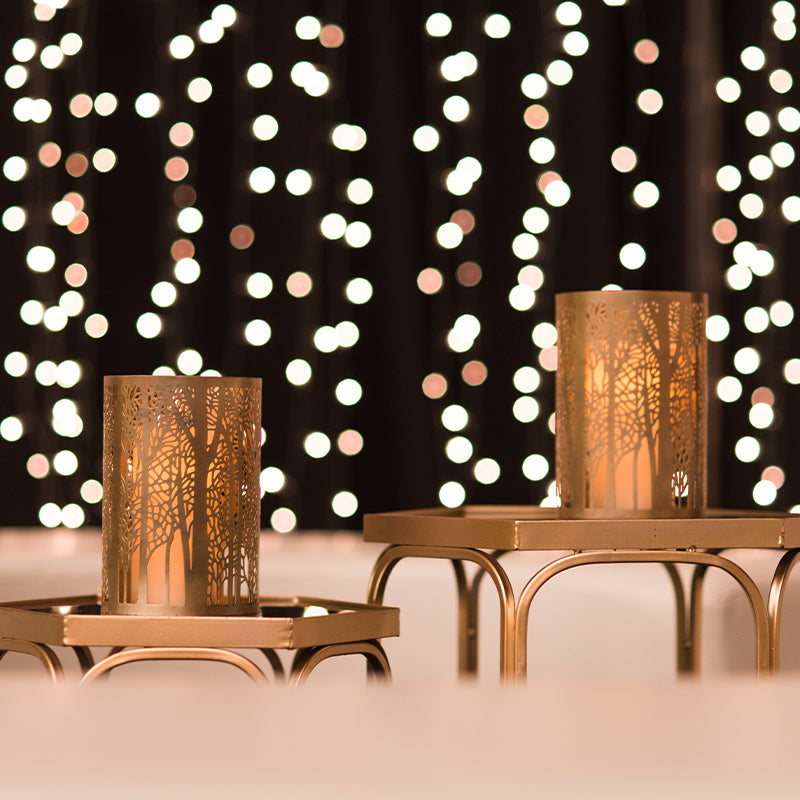 Candle Holder Hurricane Gold