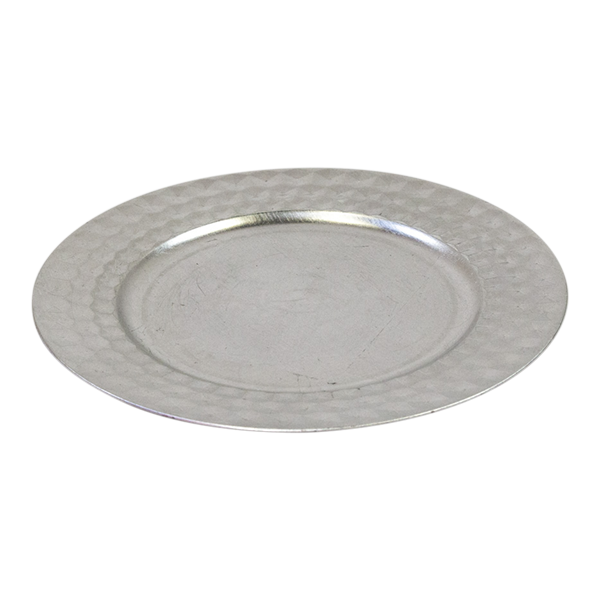 Charger Plate Geometric Silver
