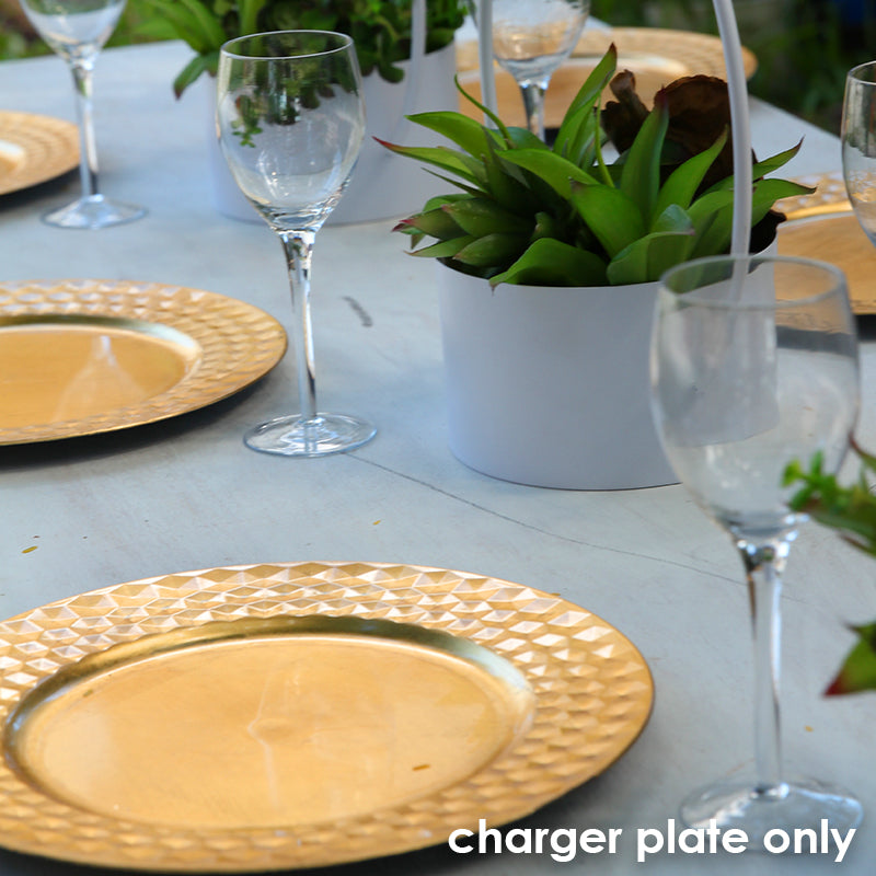 Charger Plate Geometric Gold