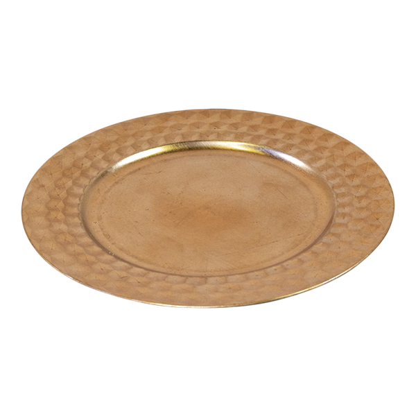 Charger Plate Geometric Bronze