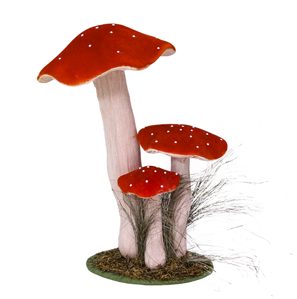 Mushroom Trio Foam Red & White