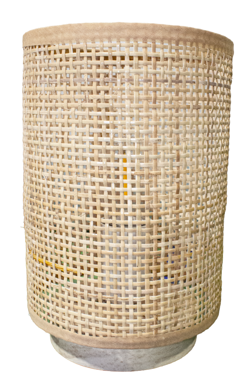 Natural Rattan Table Lamp 15cm