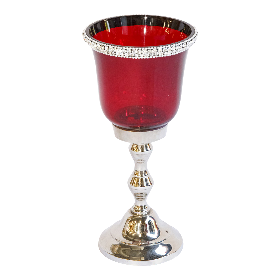 Vase Goblet Crystal Red