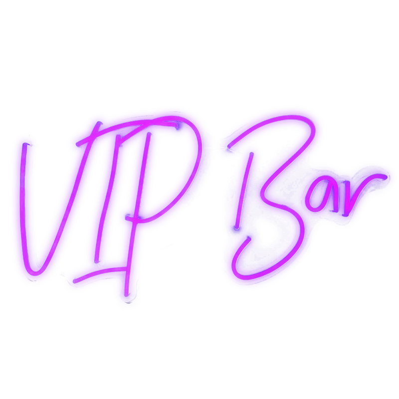 Neon Sign 'VIP Bar' Purple LED