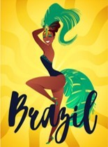 Rio Carnival Banner Yellow