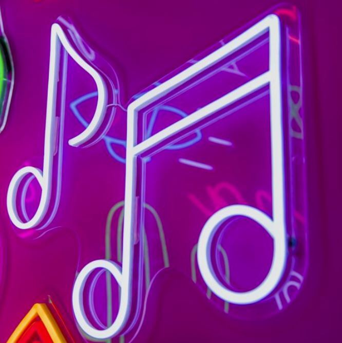 LED NEON SIGN Music Notes Green