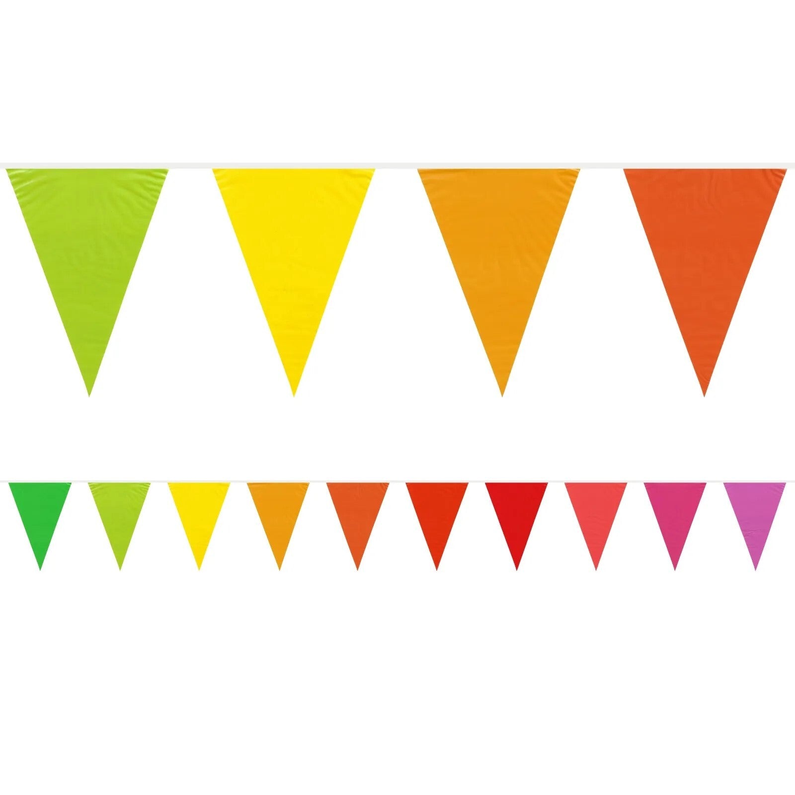 Bunting Triangle Plastic Rainbow Gradient