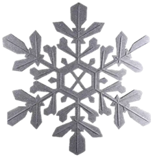 Snowflake White Glitter Fibreglass